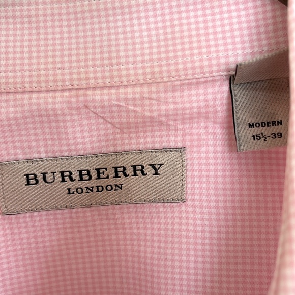 Burberry shirt purchased from Saks Fifth Avenue. Size 15 1/2-39 - Picture 4 of 5